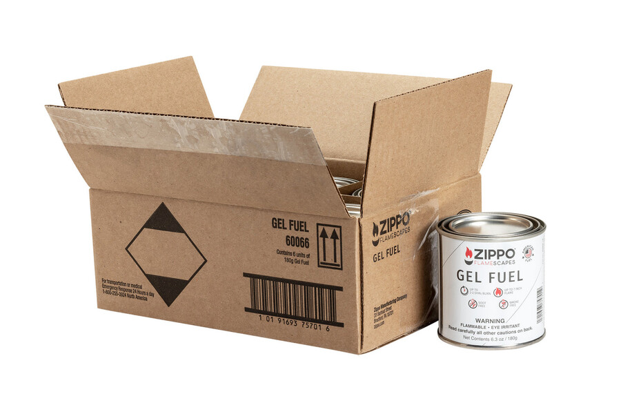 combustible en gel zippo flamescapes 180 g paquete de 6 estándar