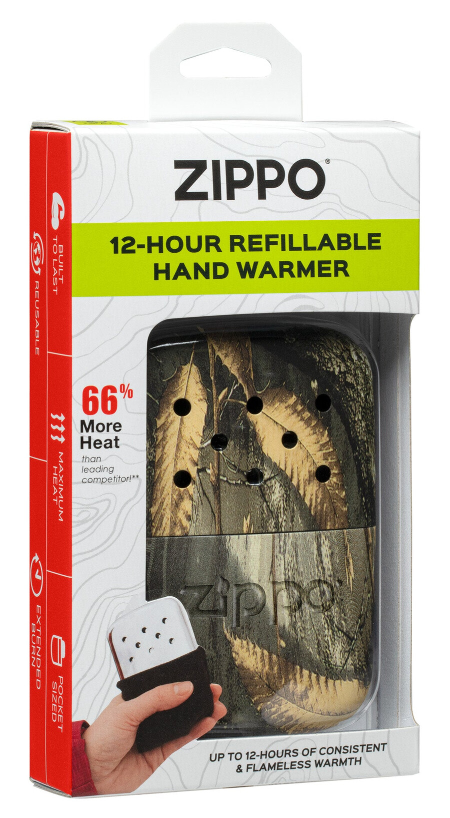 calentador de manos recargable realtree edge de 12 horas