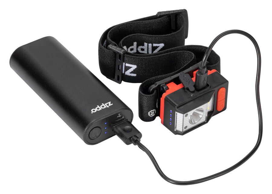 set de regalo de 6 calentadores de manos y faros recargables black heatbank