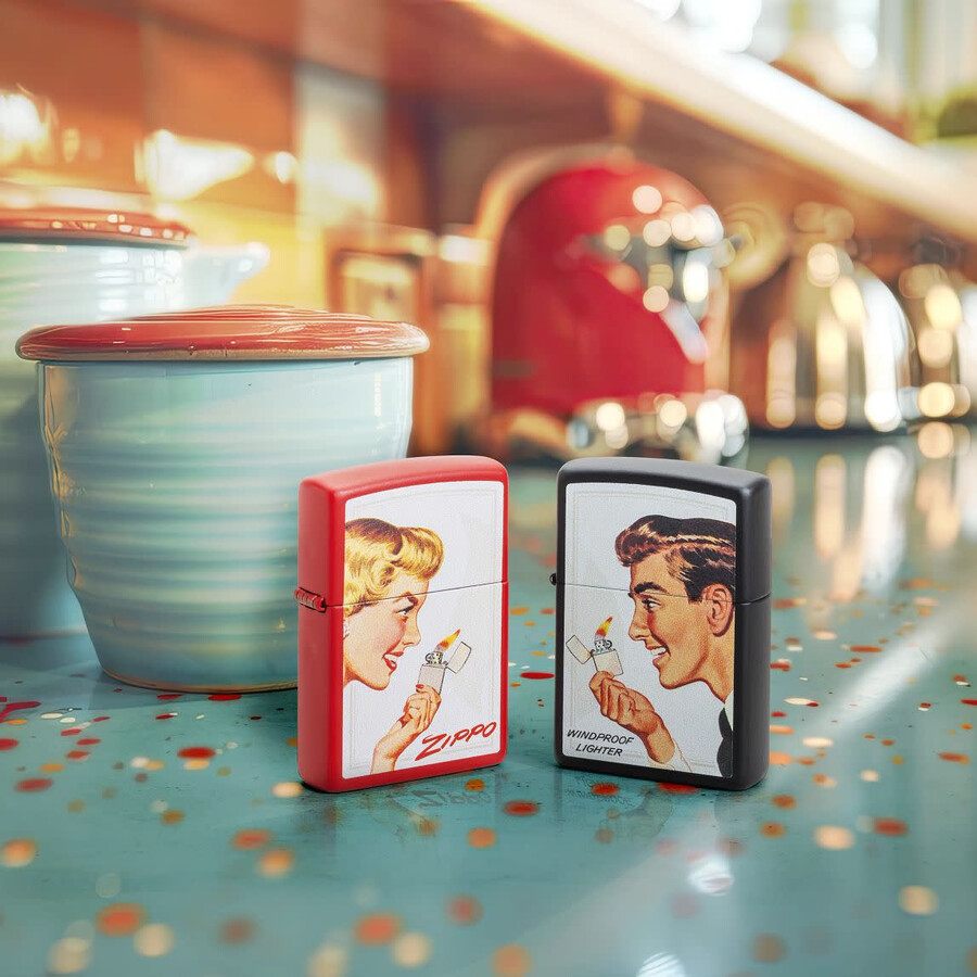 juego de encendedores con publicidad vintage