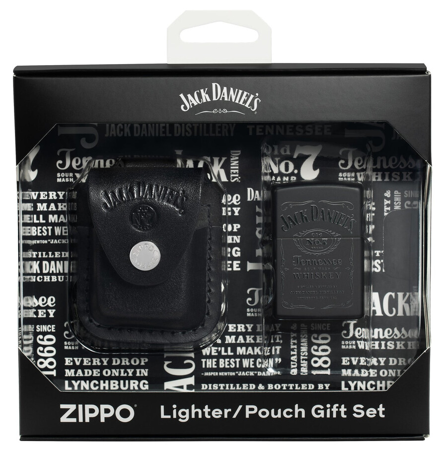 set de regalo de encendedor y funda jack daniels